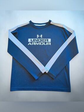 Under Armour Boys Long Sleeve Shirt YLG Black HeatGear Athletic